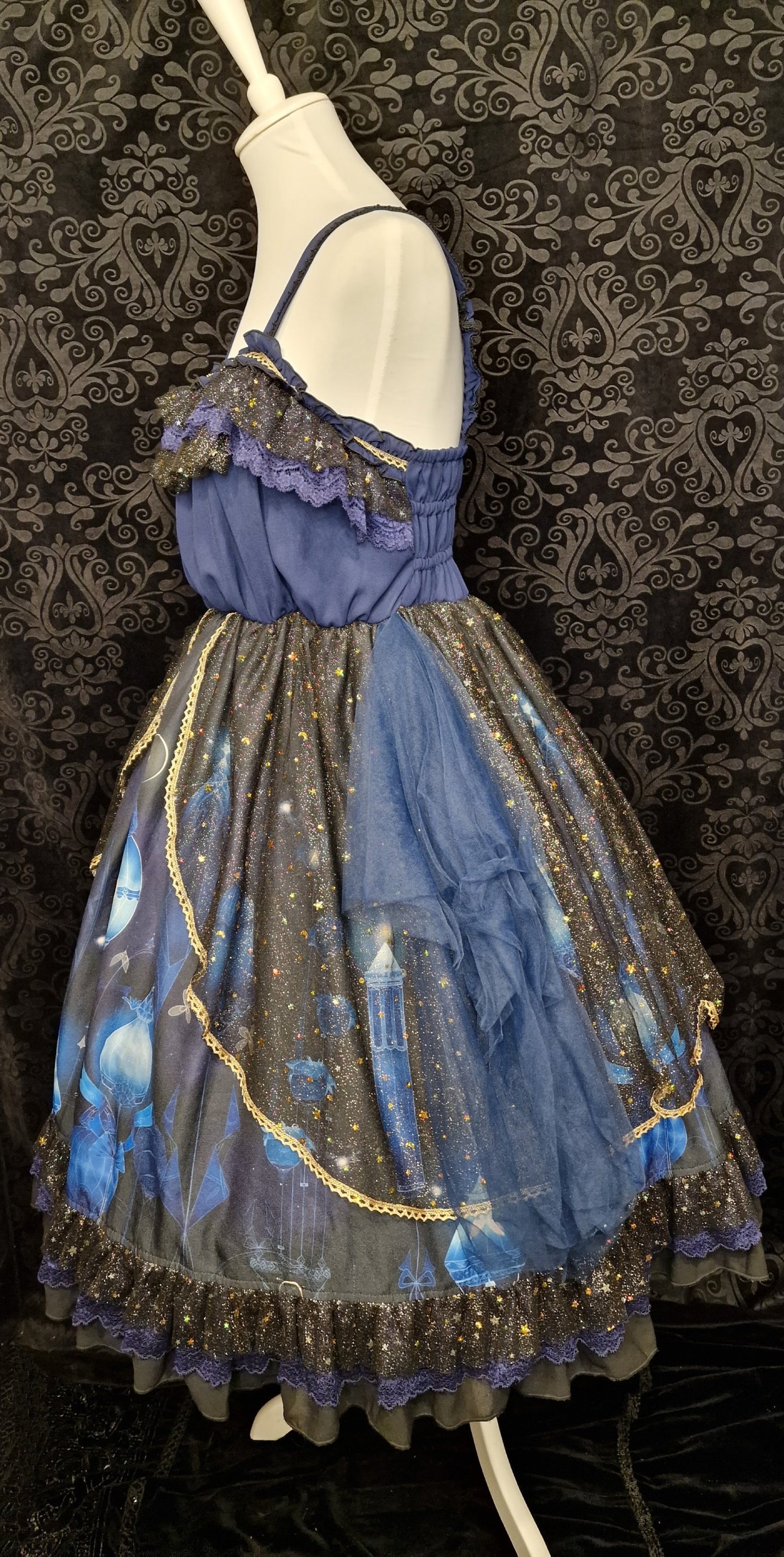 Dark romantic Lolita Kleid - Nine Odes – Star and Moon Floating Lamp JSK