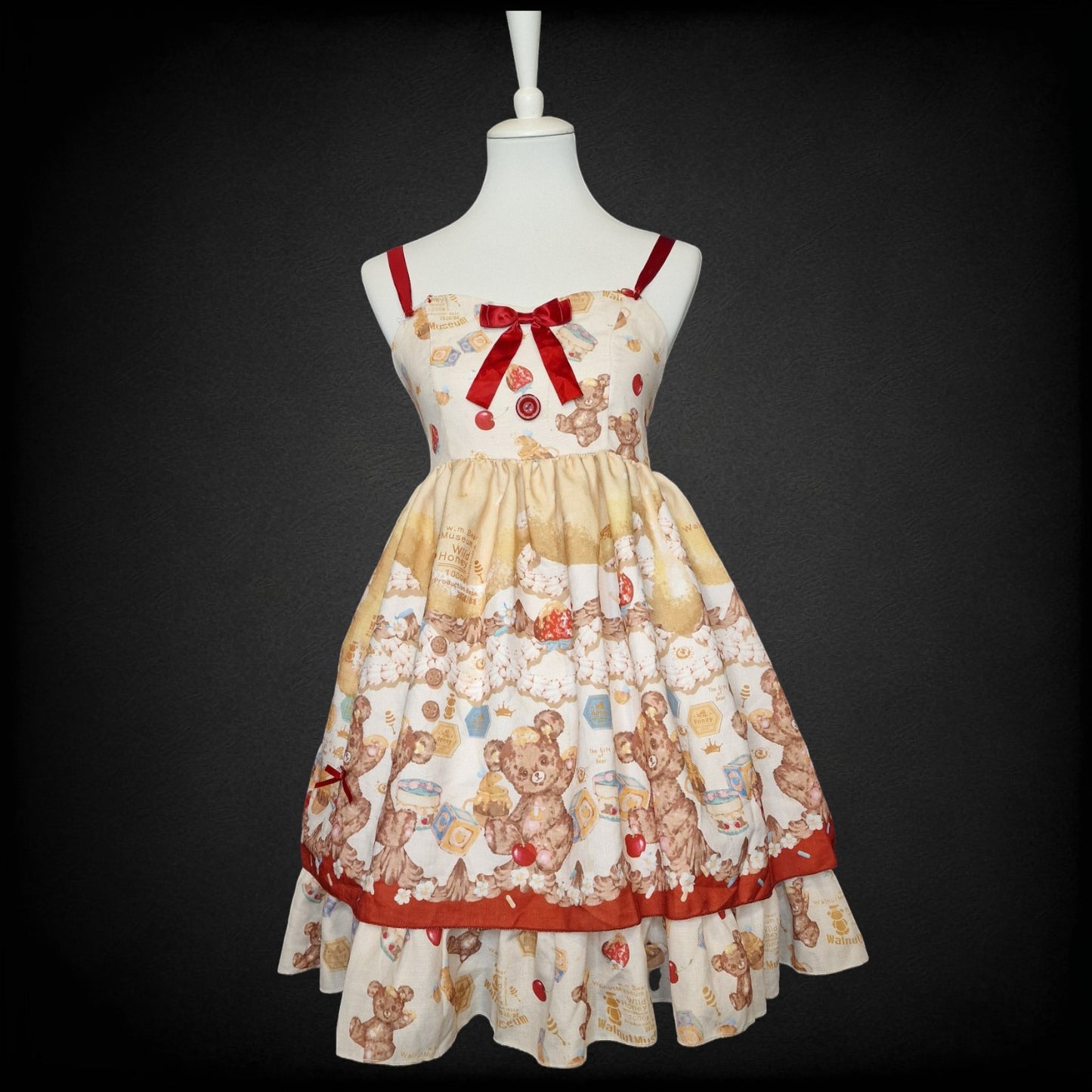 Süßes Lolita Kleid JSK „Wild Honey“ – Walnut Museum Gr. S