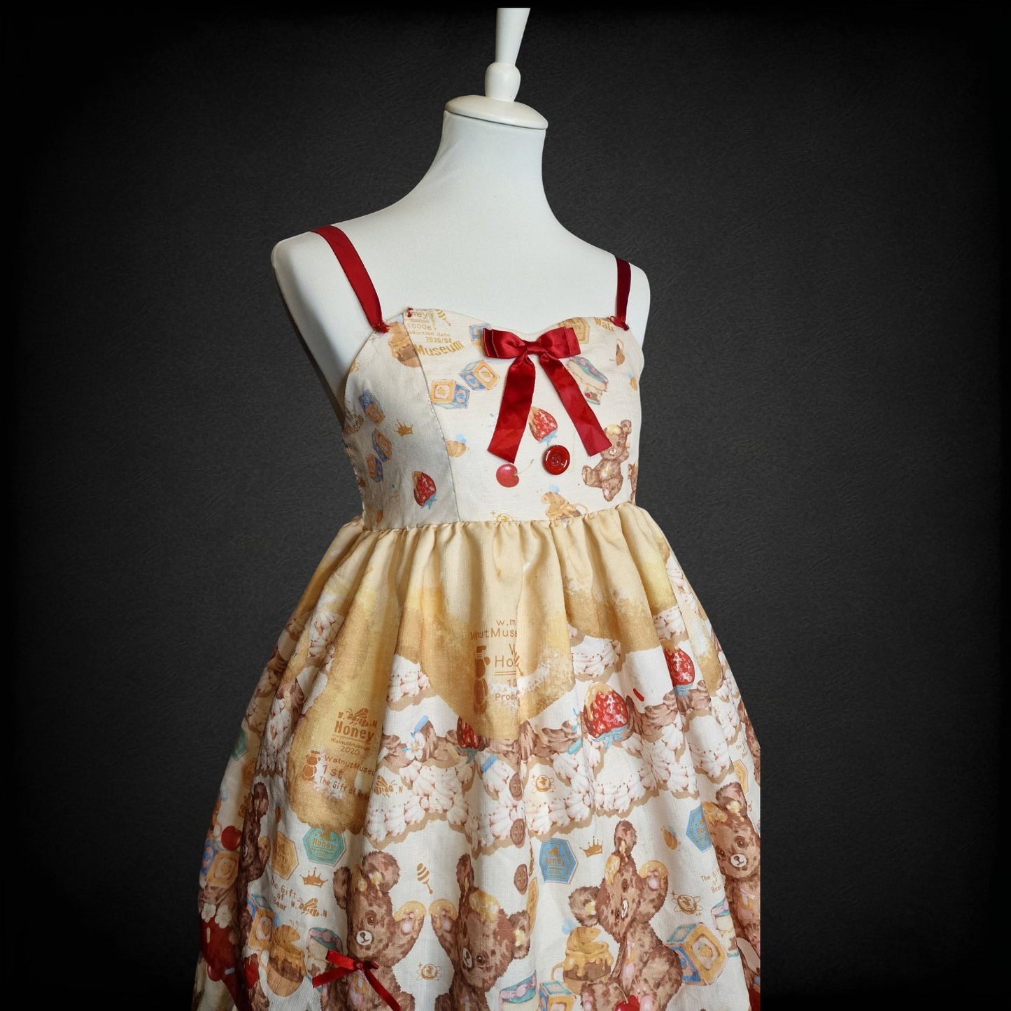 Süßes Lolita Kleid JSK „Wild Honey“ – Walnut Museum Gr. S