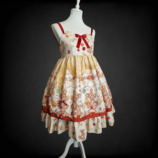 Süßes Lolita Kleid JSK „Wild Honey“ – Walnut Museum Gr. S