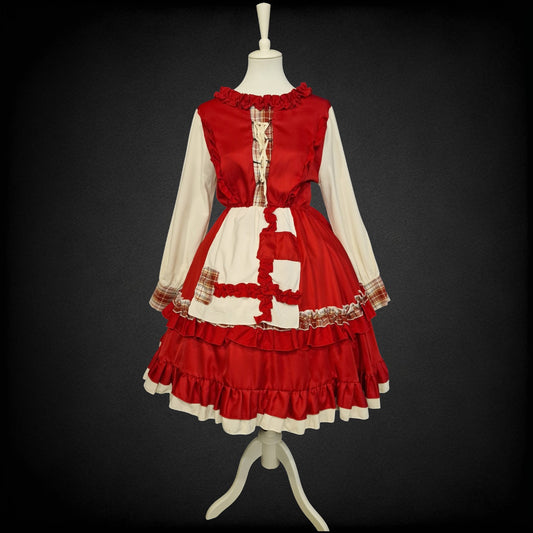 Lolita Kleid JSK „Red Forest Tale“ – Sweet Lolita One-Piece "Rotkäppchen"