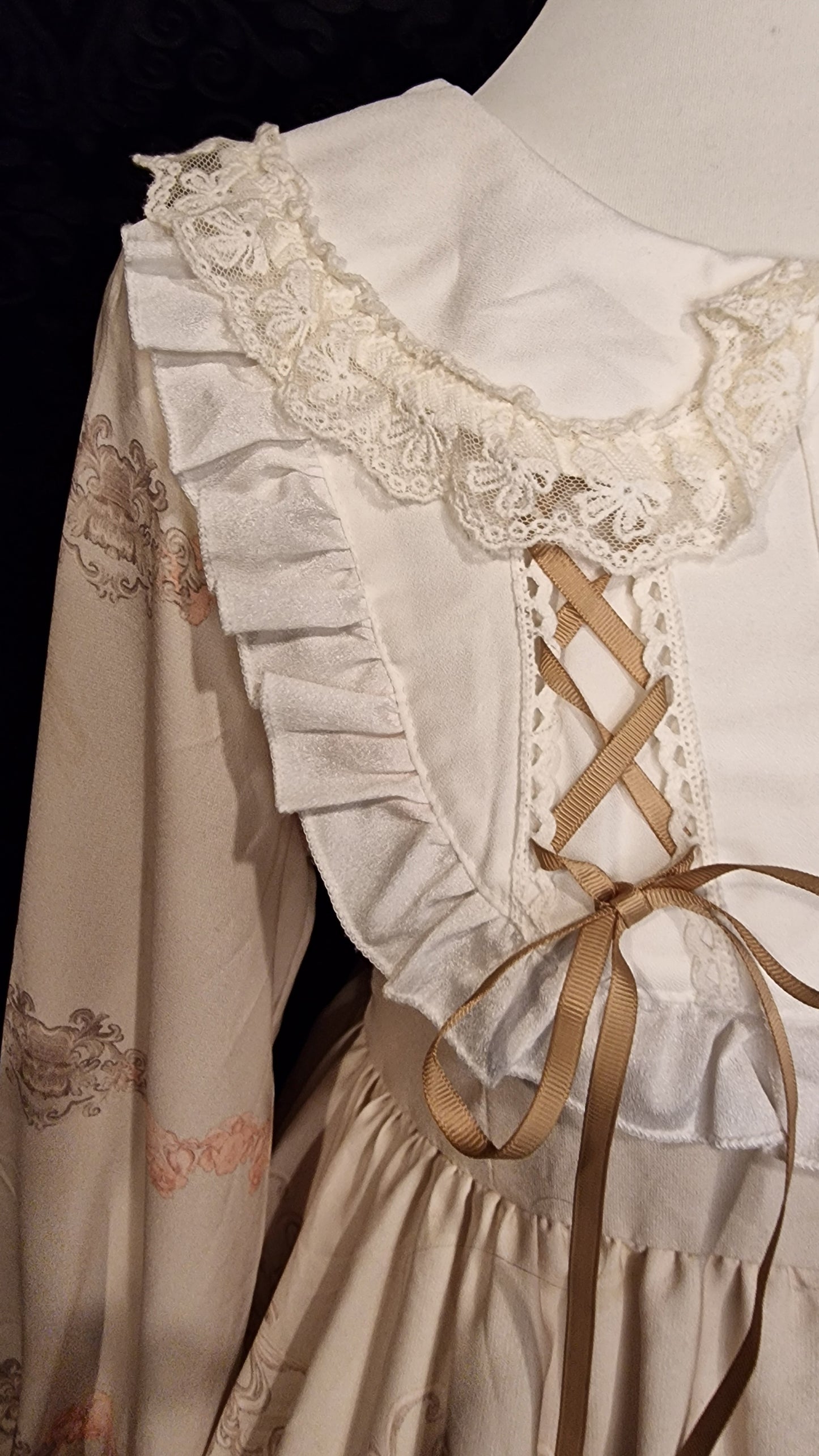 Lolita Kleid OP im viktorianischem Stil Angela Print Creme M/L
