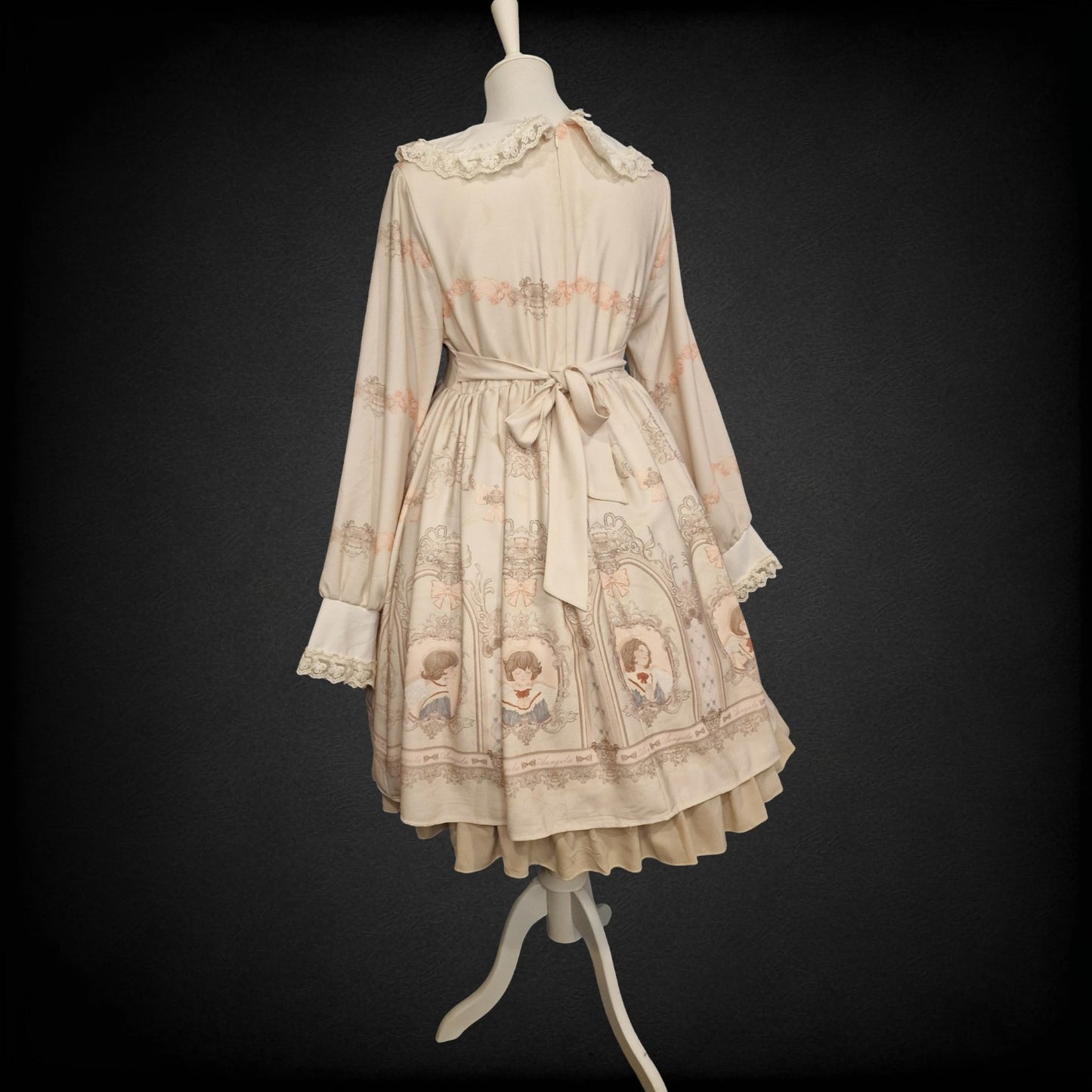 Lolita Kleid OP im viktorianischem Stil Angela Print Creme M/L