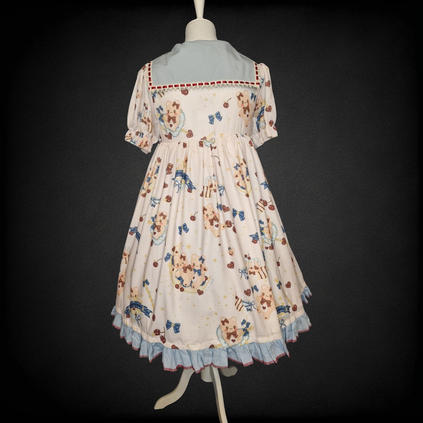 Kawaii Sweet Lolita Kleid von Candy Dream – „Nautical Bear & Cherry“ OP