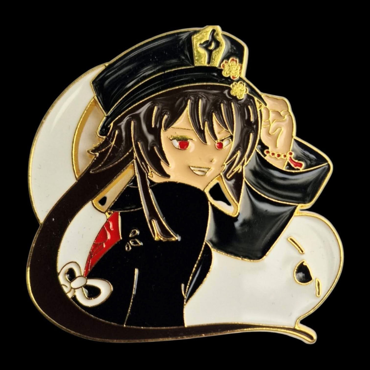 Anime Enamel Pin – Vorderseite schwarzer Hintergrund