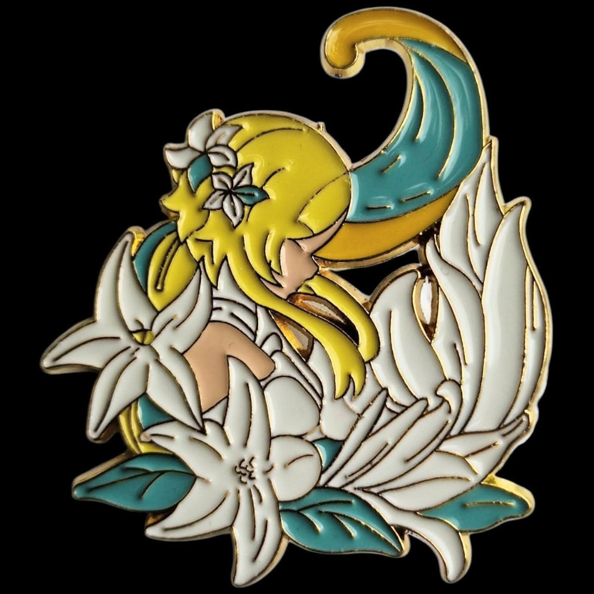 Lumine Genshin Impact Pin – Vorderseite schwarzer Hintergrund