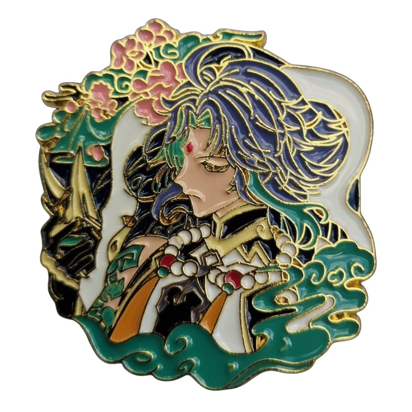 Baizhu Genshin Impact Pin – Vorderseite weißer Hintergrund