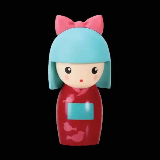 Niedliche Umeboshi Kokeshi Kotori Figurine, 7,6 cm hoch (Maßstab 1:60)