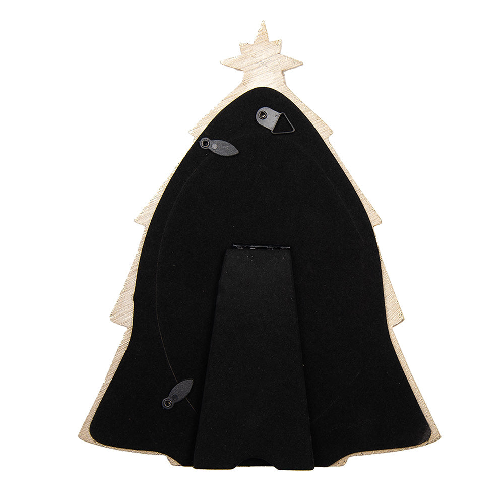 Goldfarbener Bilderrahmen Weihnachtsbaum – vintage 10 × 15 cm