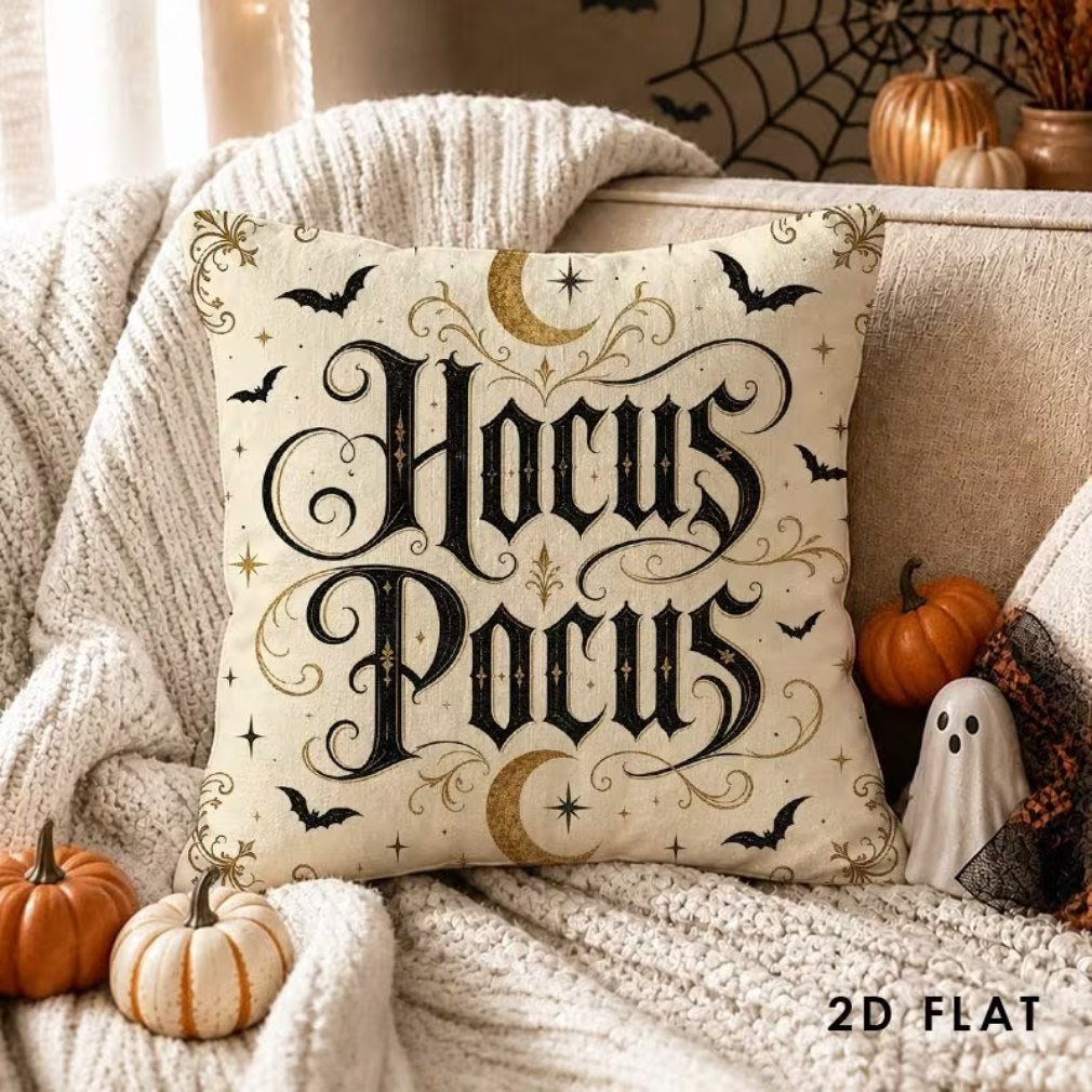 Dekokissen Hocus Pocus – Lifestyle Sessel mit Kürbissen