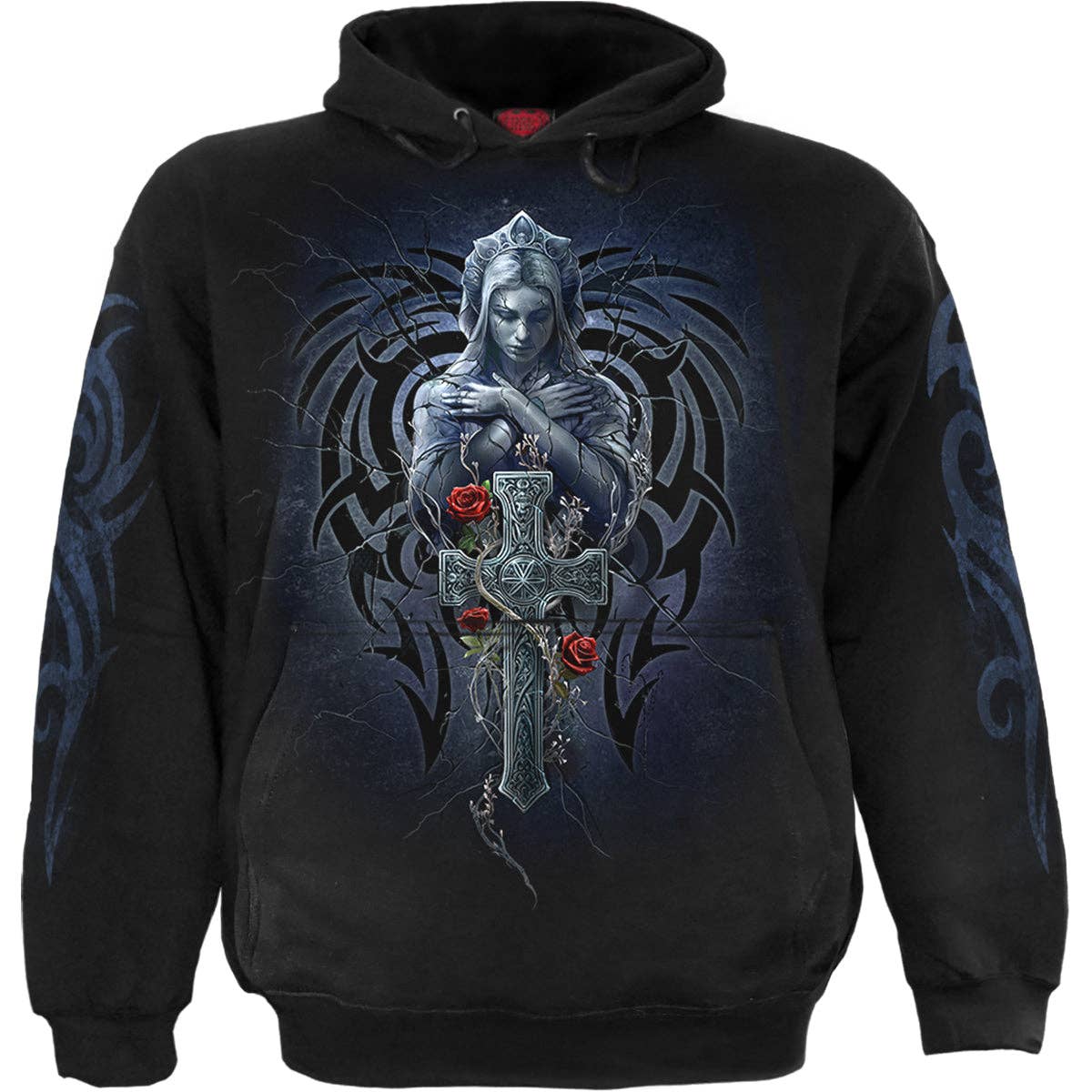 Gothic Spiral Hoodie "Grieving Angel"