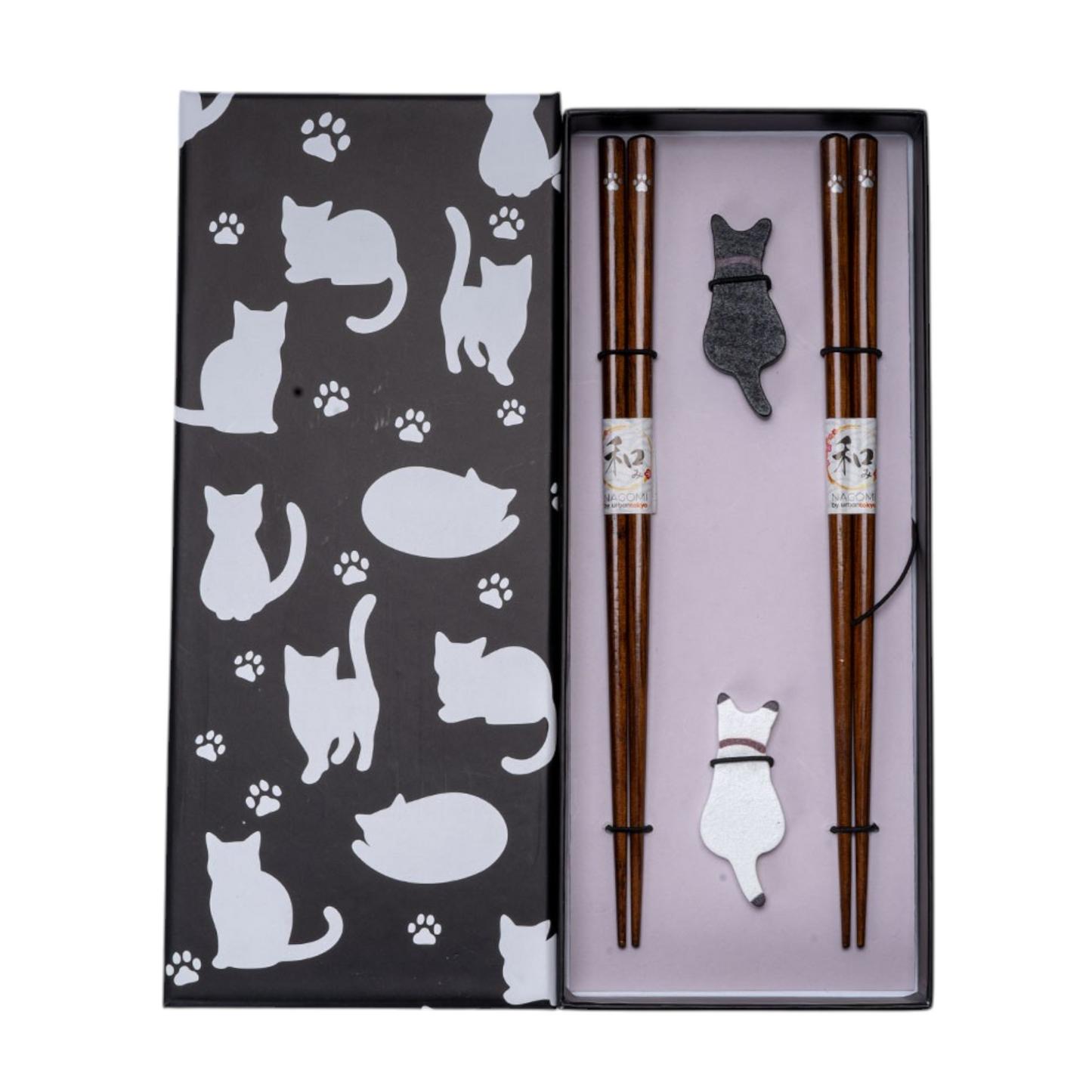 Niedliches Katzen-Essstäbchen-Set "Nekozukushi" Geschenkidee Japan