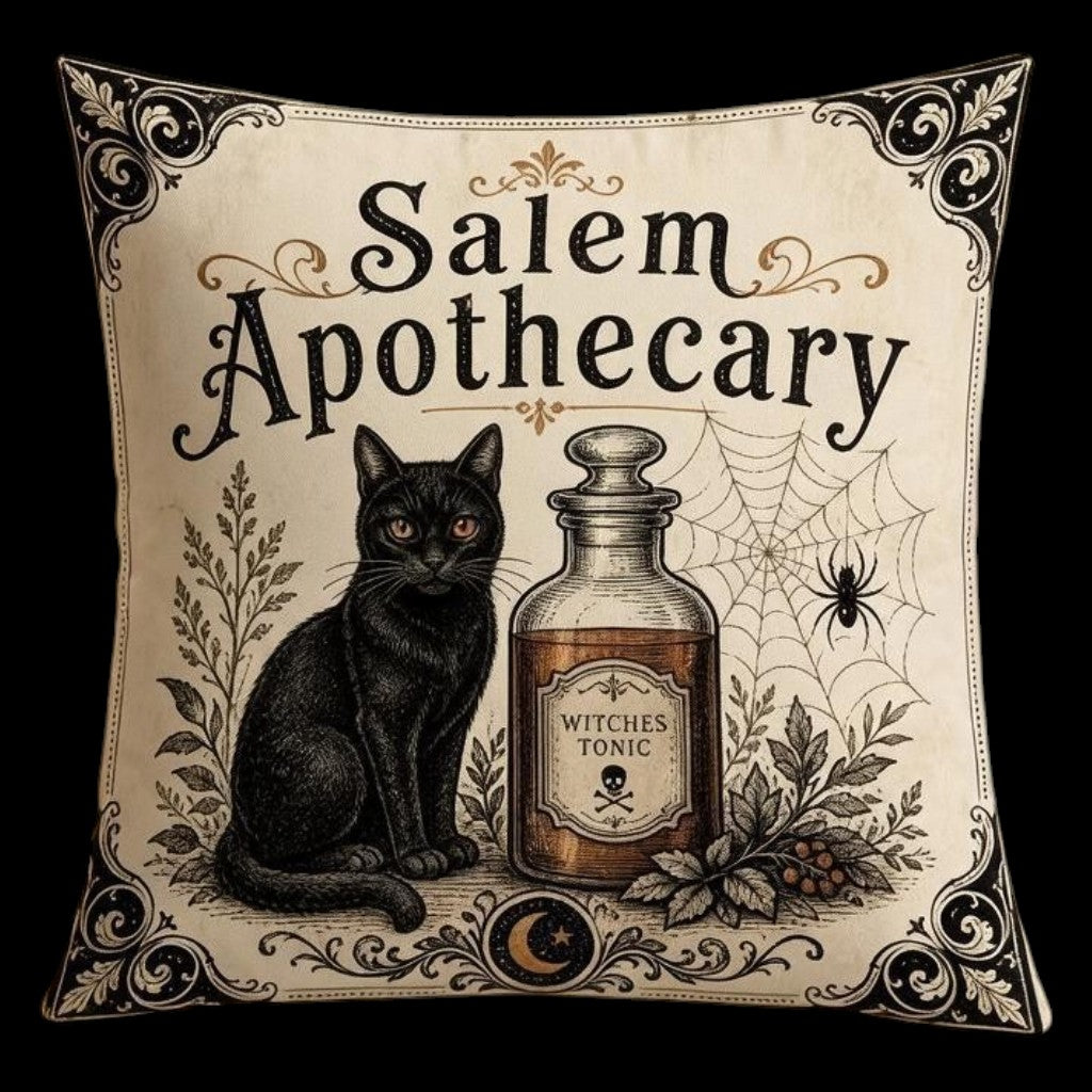 Salem Apothecary Gothic-Dekokissen mit Füllkissen 45 × 45 cm Witchy