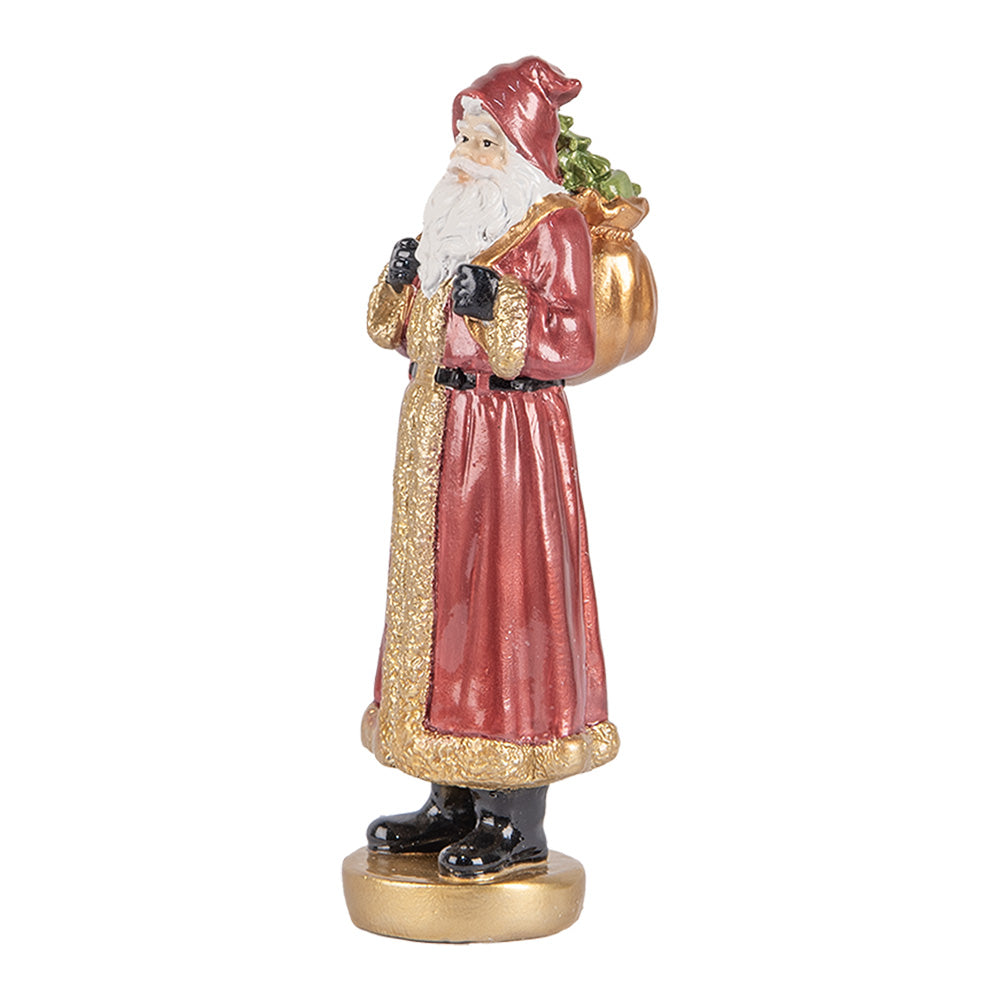 Dekofigur Weihnachtsmann Rot-Gold vintage Weihnachten Clayre & Eef