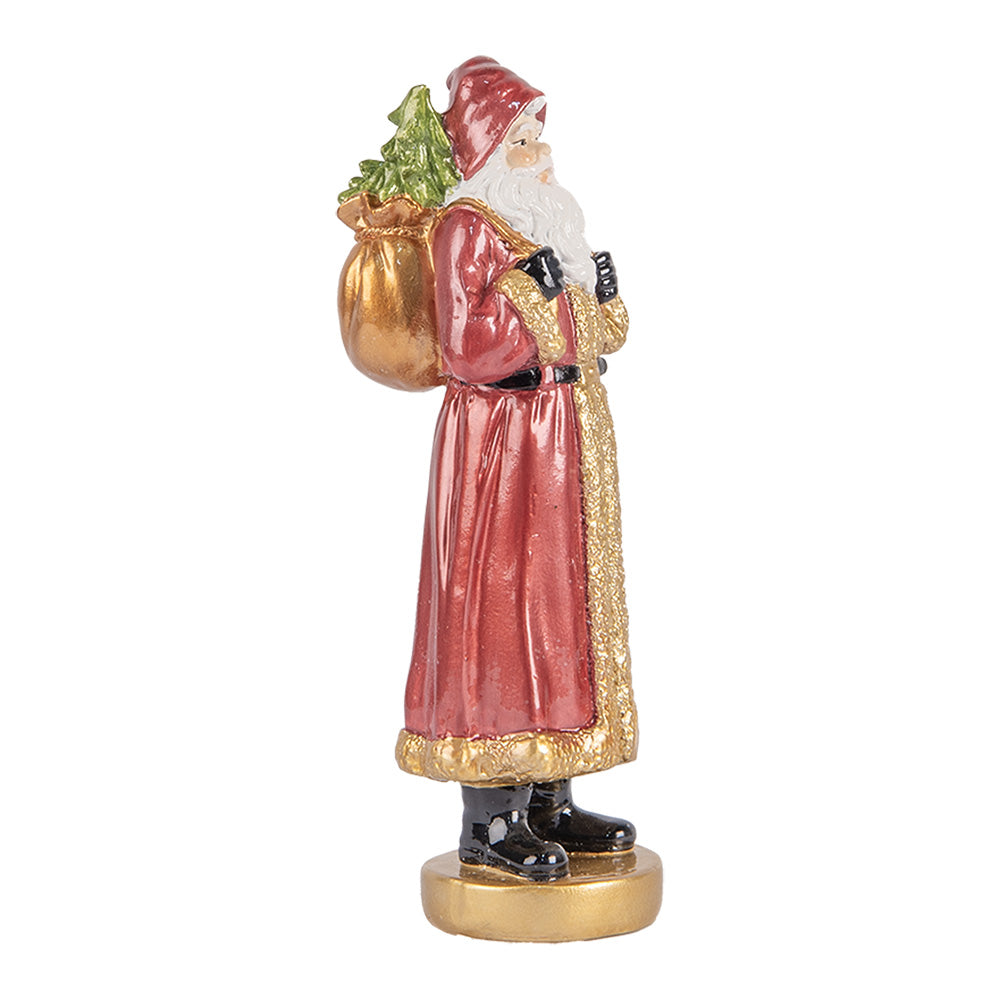 Dekofigur Weihnachtsmann Rot-Gold vintage Weihnachten Clayre & Eef