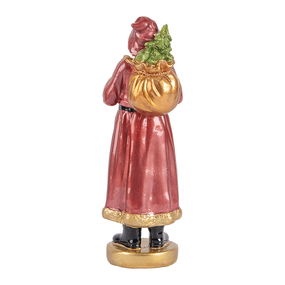 Dekofigur Weihnachtsmann Rot-Gold vintage Weihnachten Clayre & Eef
