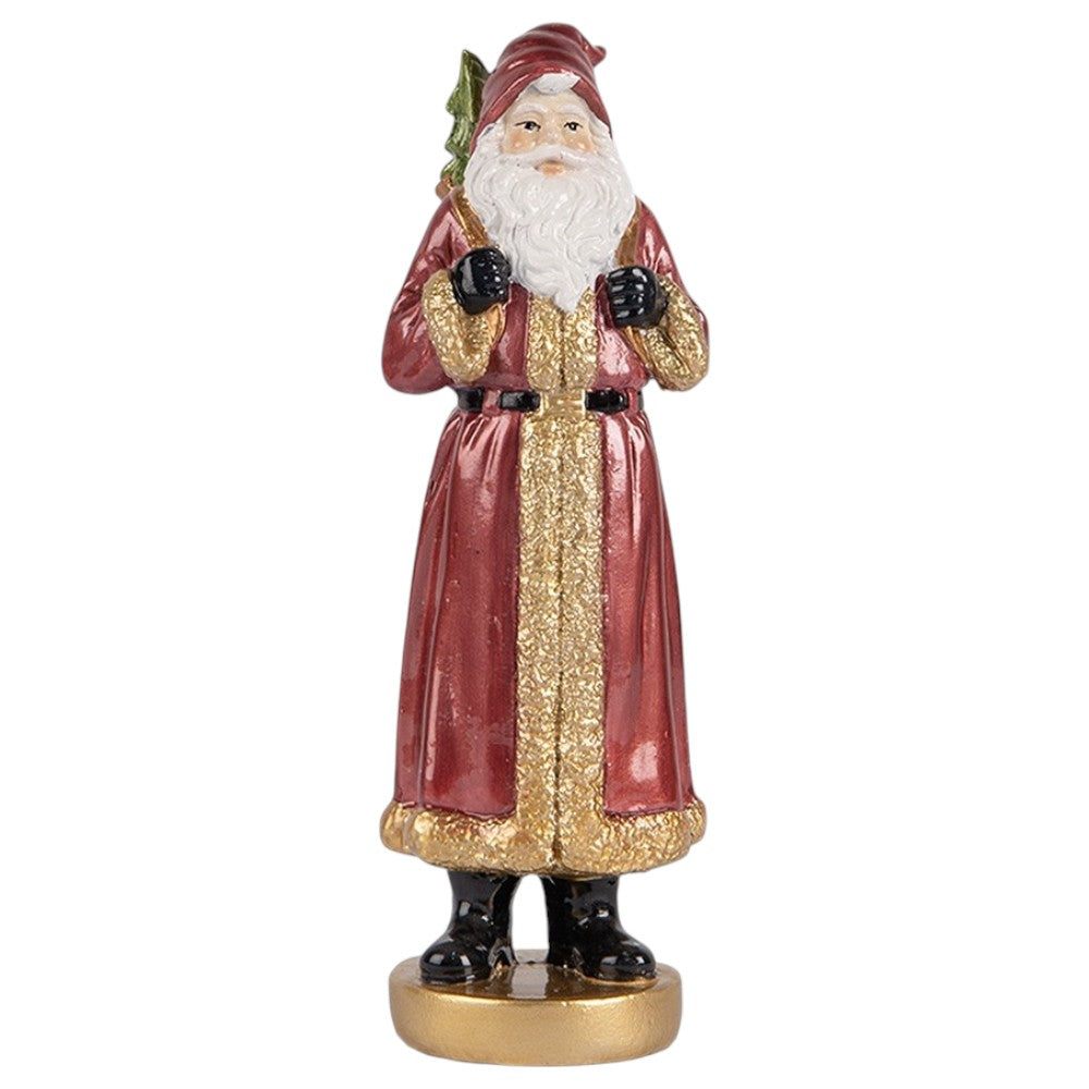 Dekofigur Weihnachtsmann Rot-Gold vintage Weihnachten Clayre & Eef