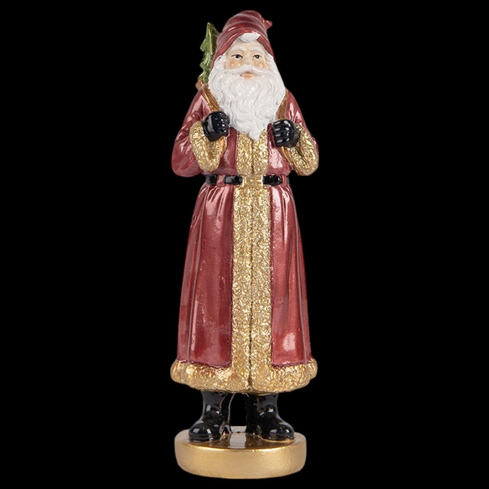 Dekofigur Weihnachtsmann Rot-Gold vintage Weihnachten Clayre & Eef