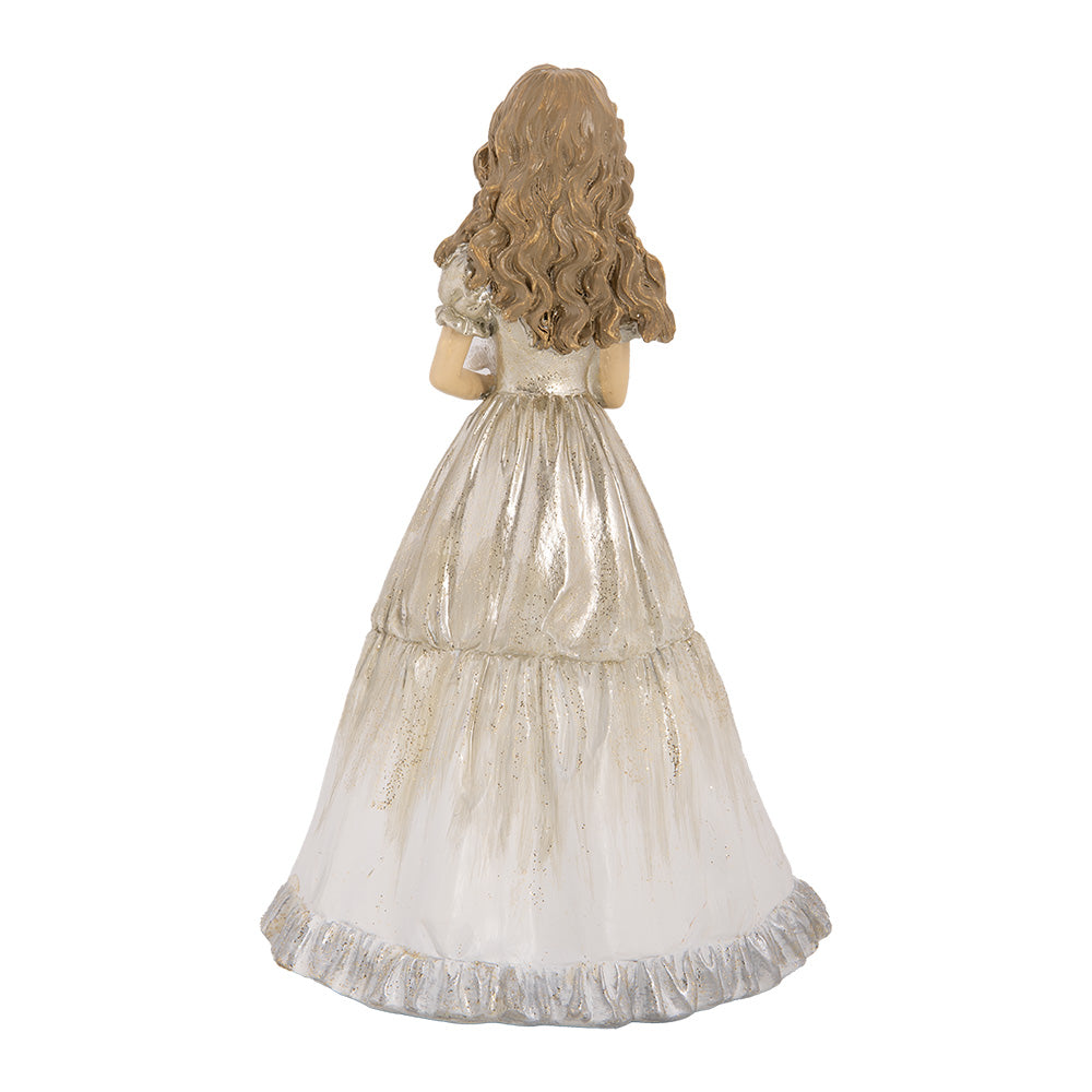 Nostalgische Dekofigur Mädchen mit Hase – Clayre & Eef 22 cm vintage