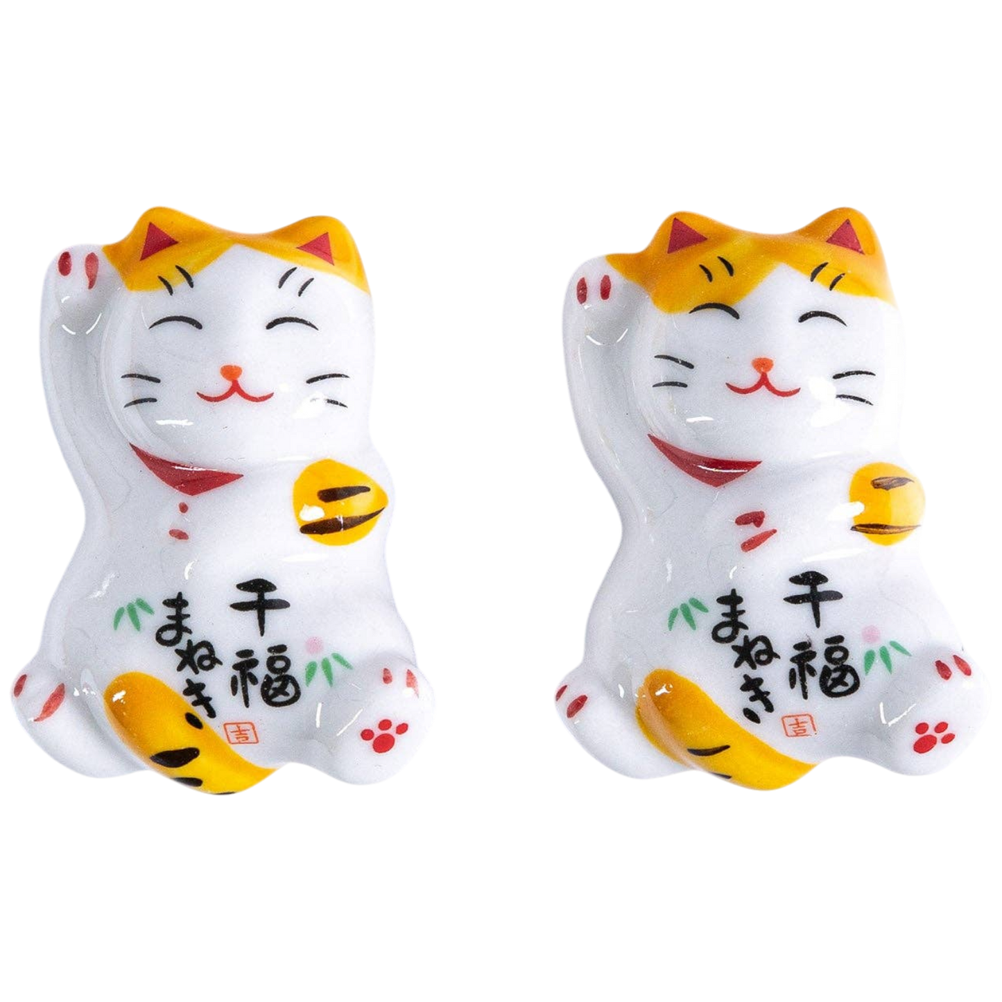 Lucky Cats 2 Paar Essstäbchen aus Holz, Essstäbchenhalter und Saucenschälchen Geschenkset (1/36)