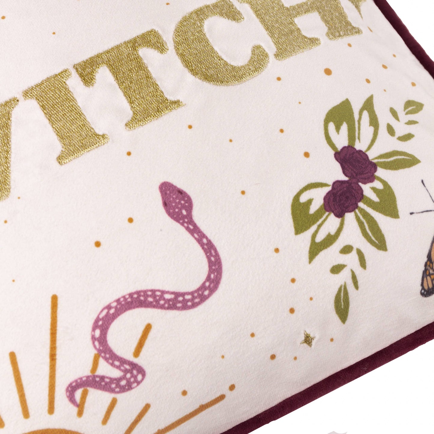 Witchy Deko Hexen Dekokissen Samtkissen "Good Witch" 30 x 50 cm Gothic