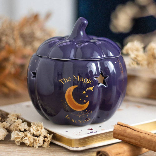 Ölbrenner Kürbis violett The Magic is in your Pumpkin