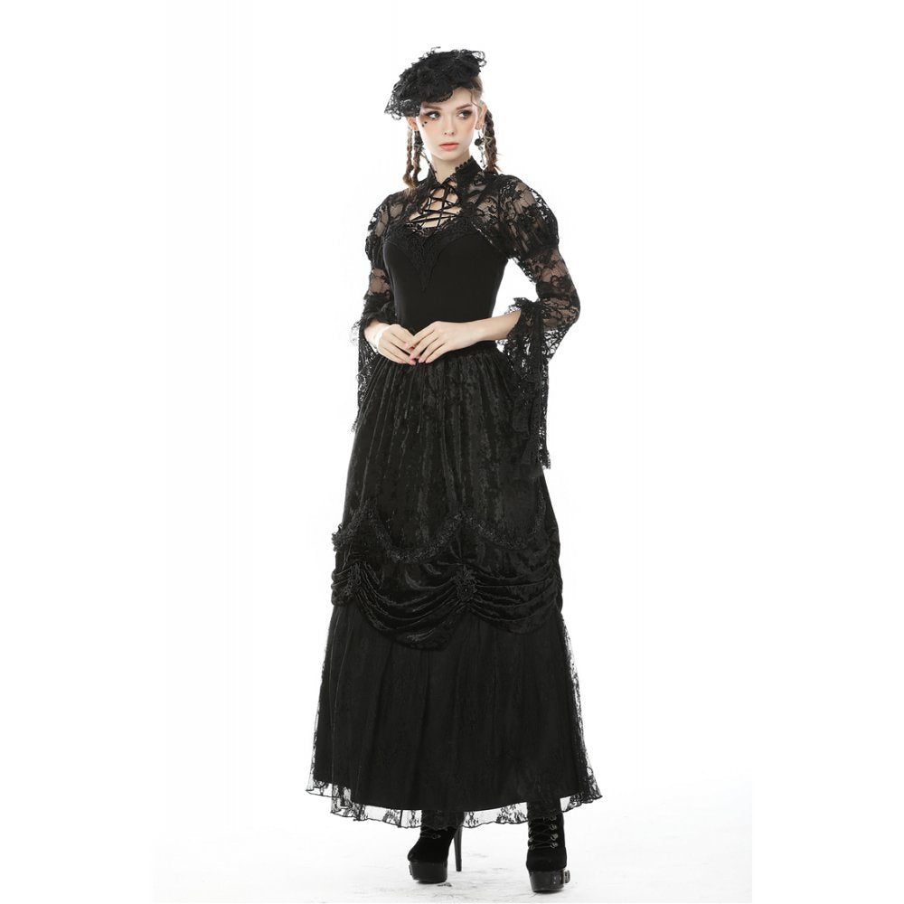 Barocker Rock Dark in Love aus Samt und Tüll