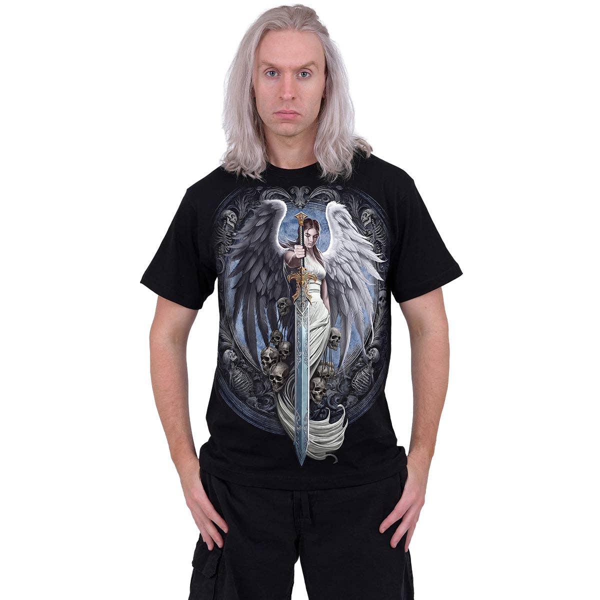 ANGEL SWORD - T-Shirt Schwarz von Spiral