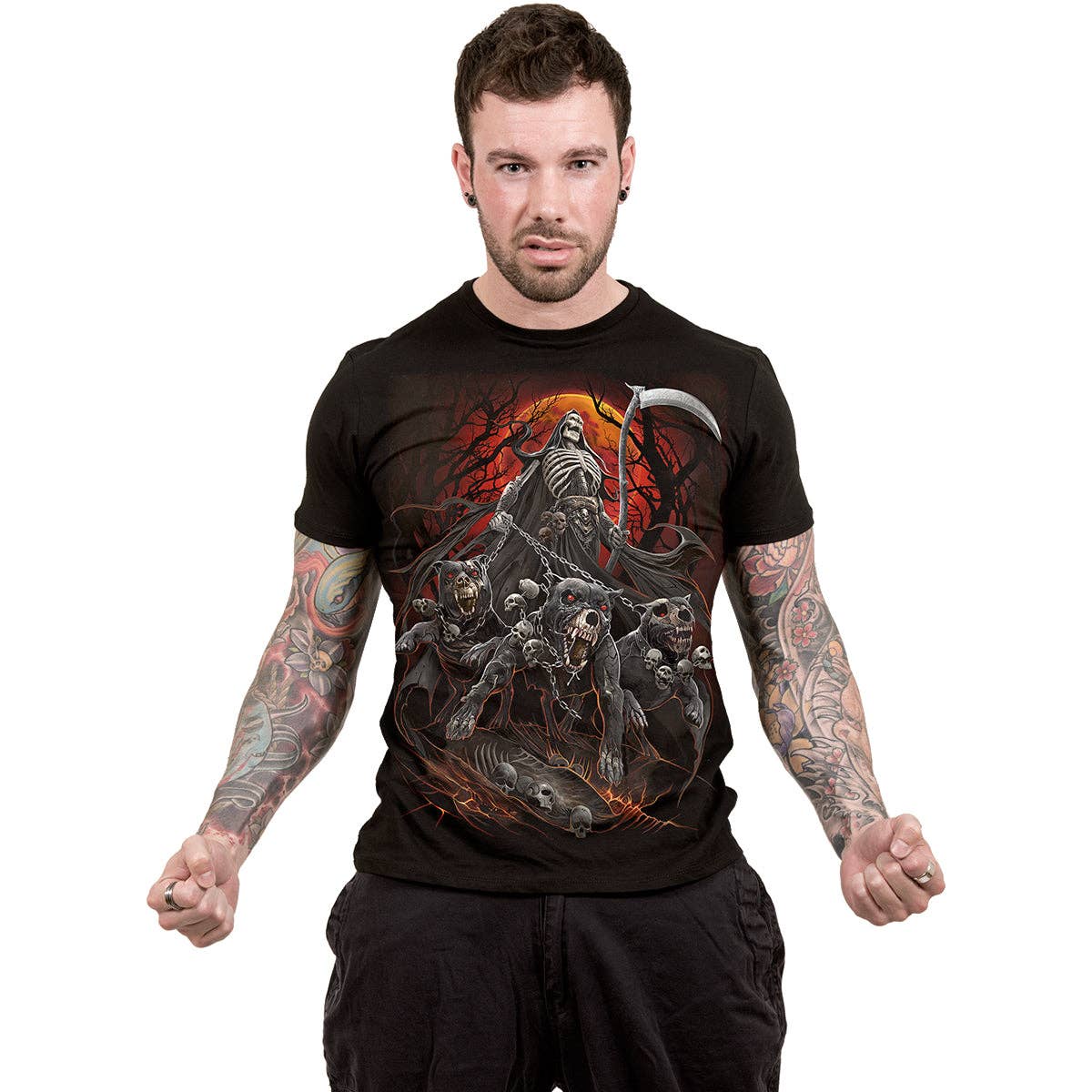 HARBINGERS - T-Shirt Schwarz von Spiral Gothic