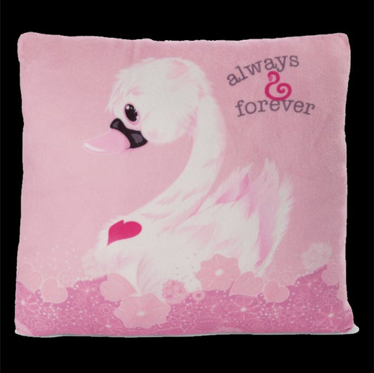Nici Kuschel Kissen Quadratisches Kissen Weißer Love Schwan