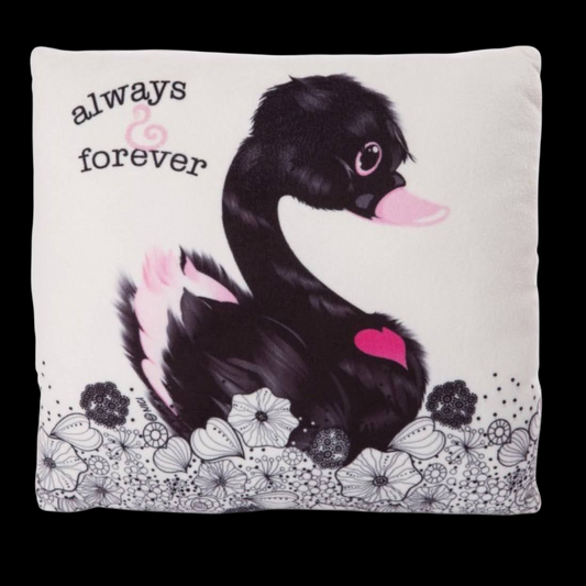 Nici Kuschel Kissen Quadratisches Kissen Schwarzer Love Schwan