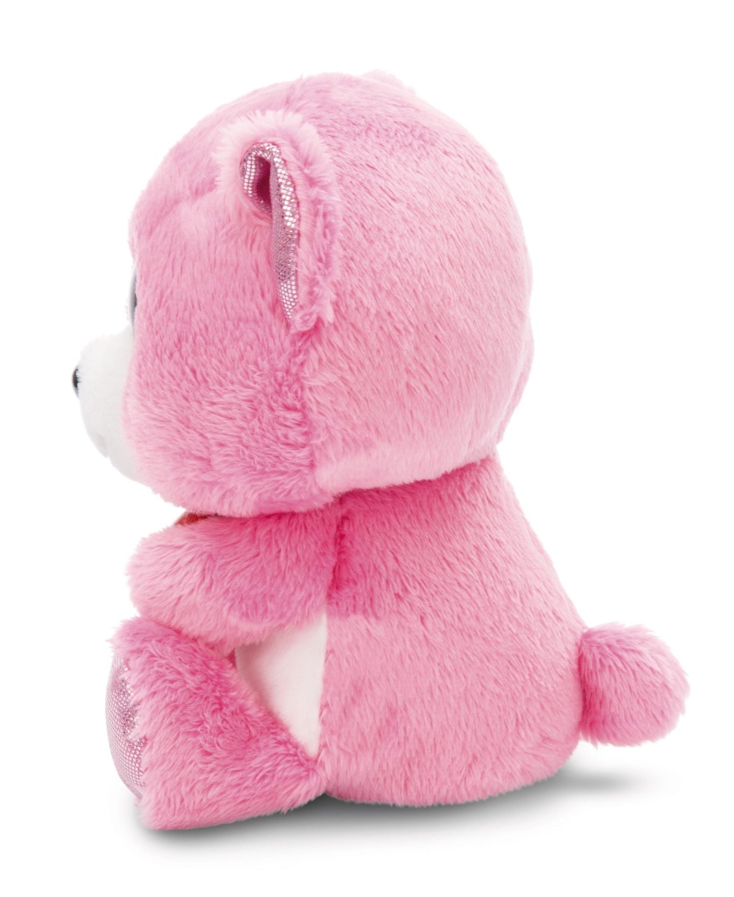 NICI GLUBSCHIS Bär mit Herz Pink – Frontansicht weißer Hintergrund
