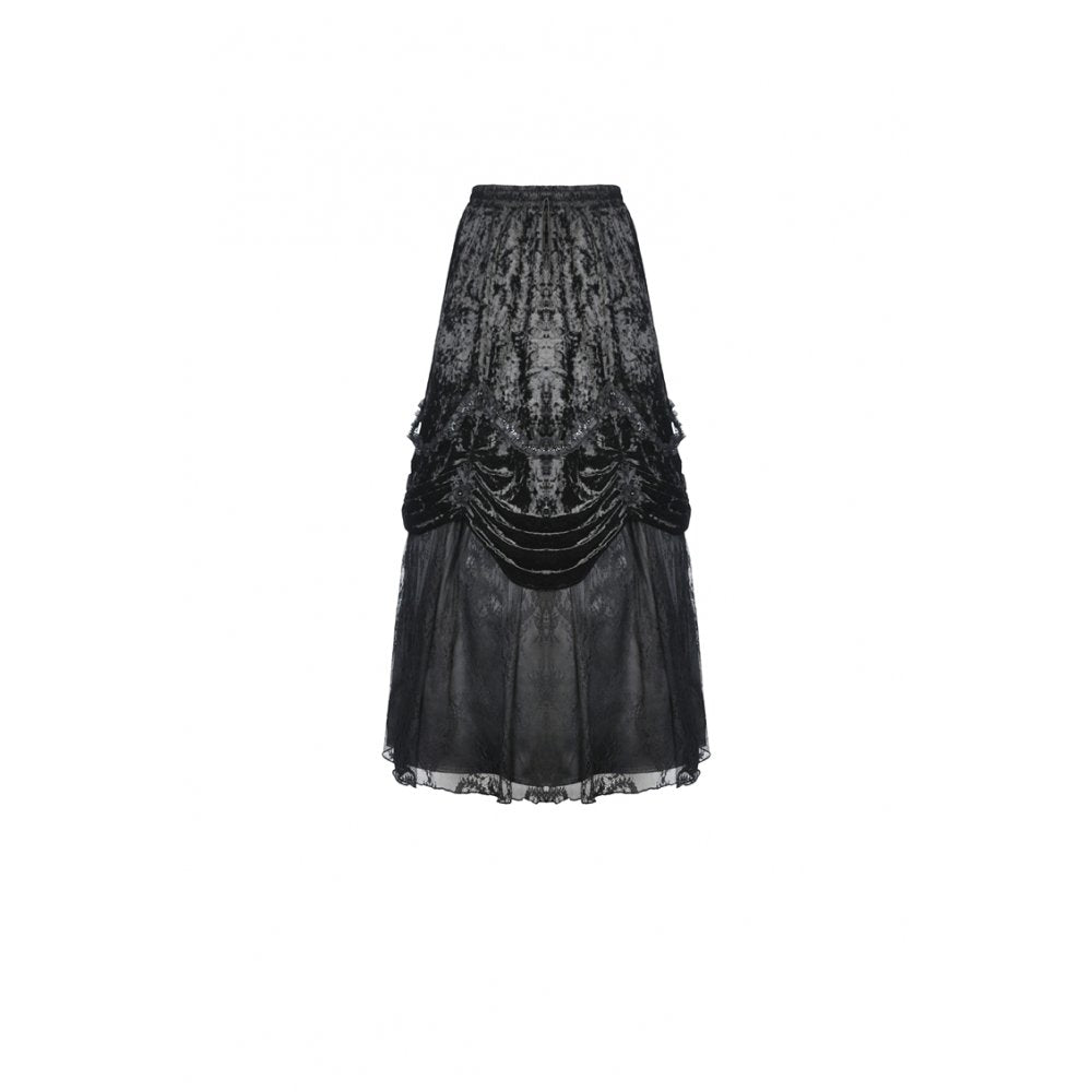 Barocker Rock Dark in Love aus Samt und Tüll