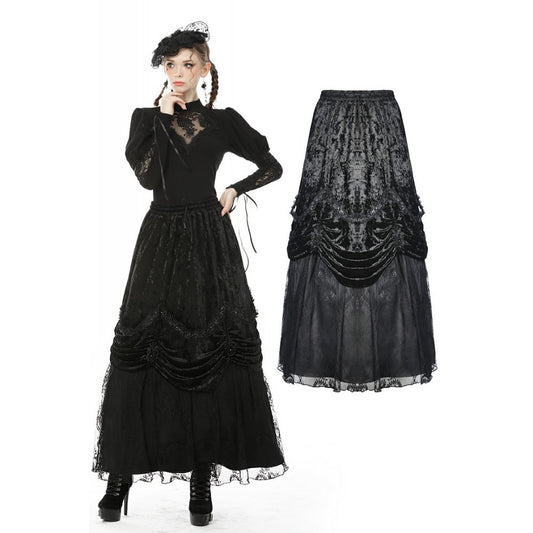 Barocker Rock Dark in Love aus Samt und Tüll