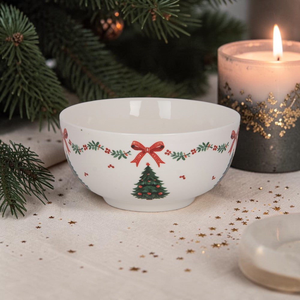 Weihnachtliche Suppenschüssel mit Tannenbaum vintage Schale 500 ml