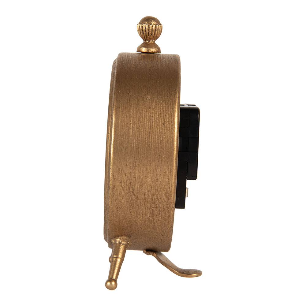 Nostalgische Tischuhr in Antikoptik – Goldfarben, 15 cm