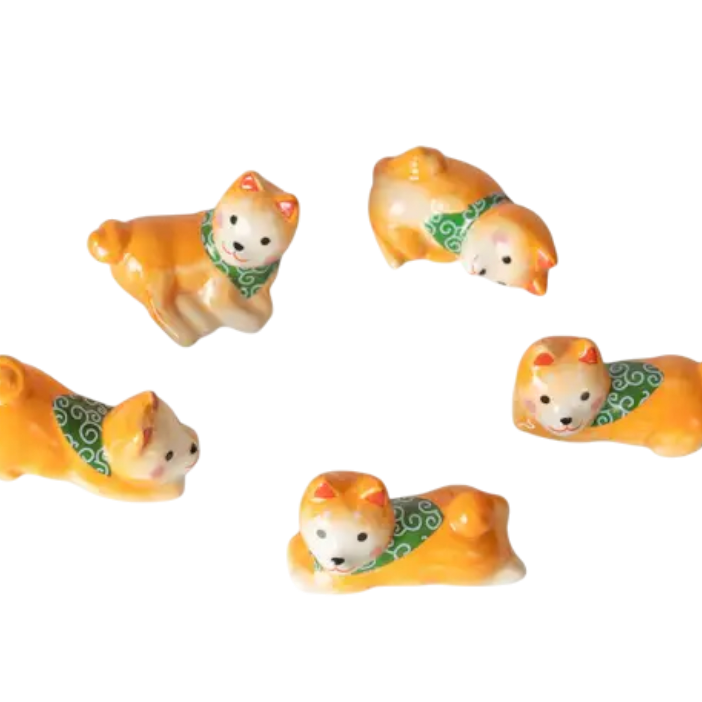 Kawaii 5-teiliges Geschenkset mit Bambus-Essstäbchen Shiba Inu
