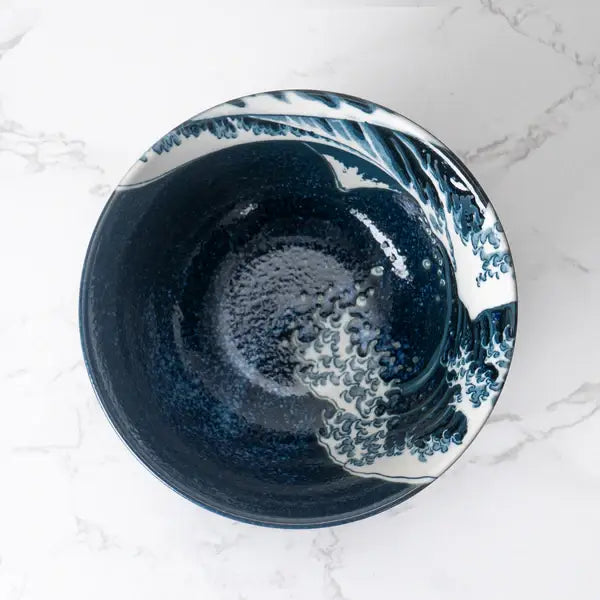 Japanische Design-Schale "The great Wave" 560 ml für Ramen