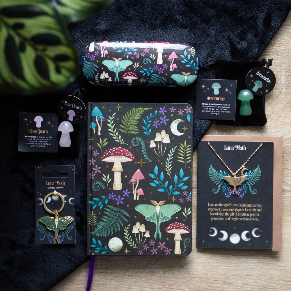 Brillenetui mit Dark Forest-Print vintage