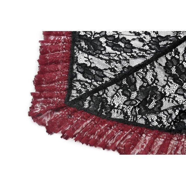 Dark in Love Bolero aus Spitze schwarz-bordeux