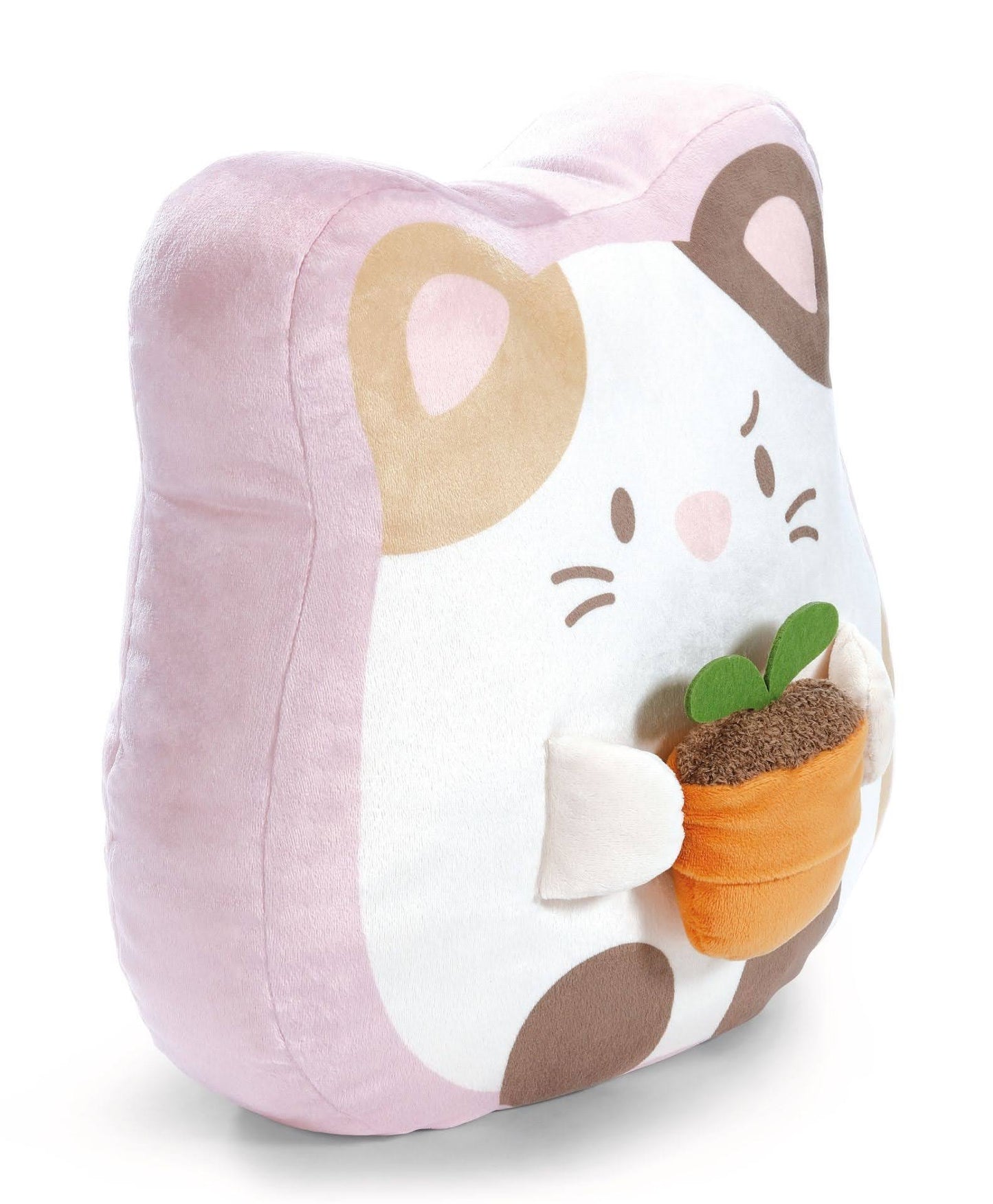 Nici mymochi Kuscheltier 3D Dekokissen Katze Angy mit Blumentopf