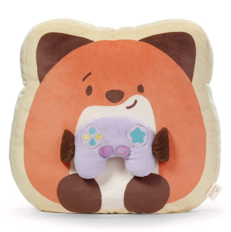 Nici mymochi Kuscheltier 3D Dekokissen Fuchs Geeks mit Spielkonsole