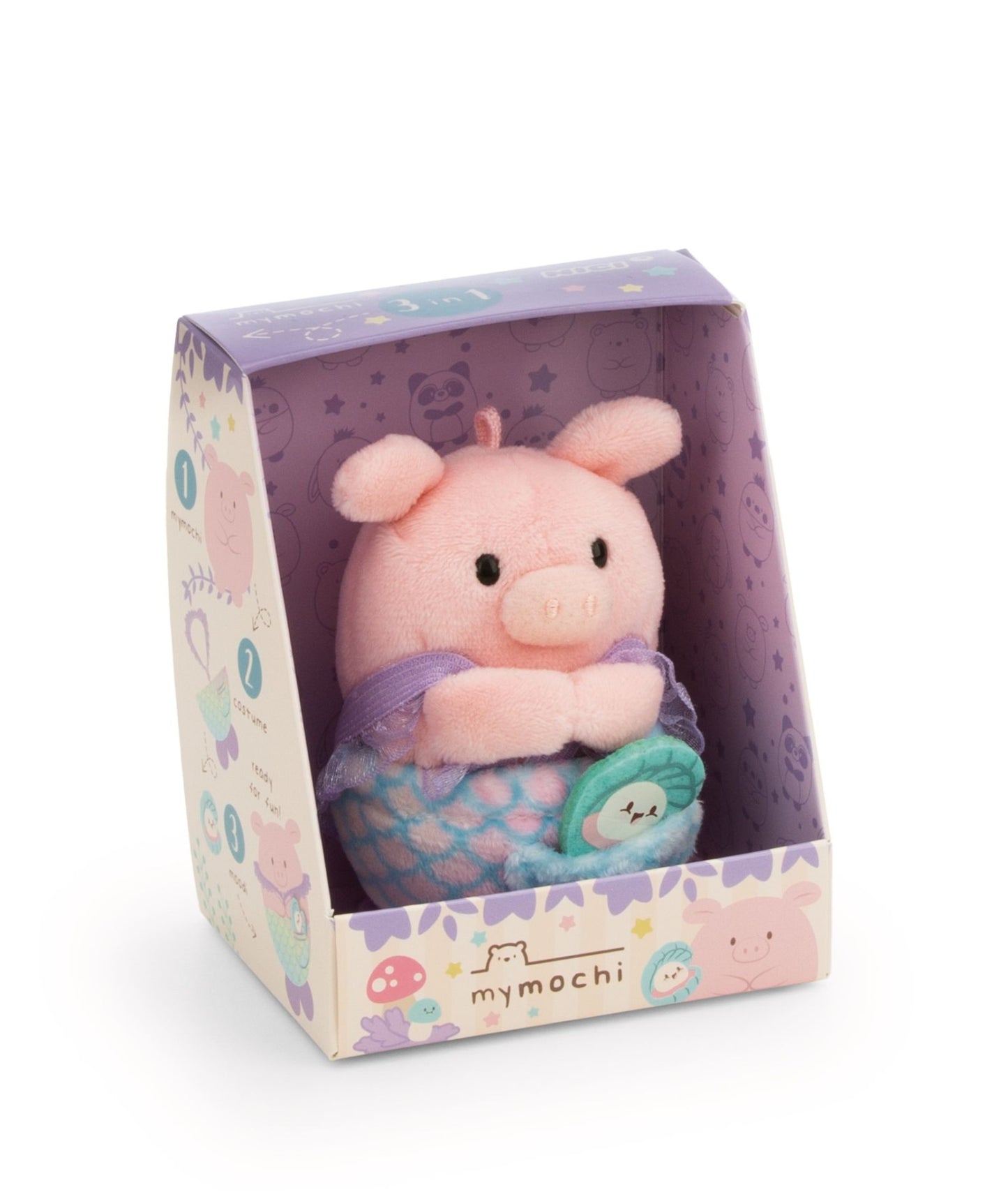 Nici Kuscheltier Set Schwein Onk mit Muschel u. Meerjungfraukostüm