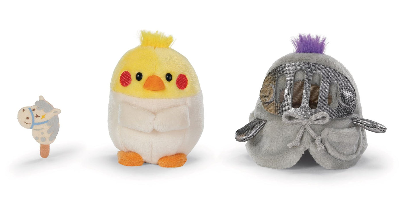 Nici Kuscheltier Set Sittich Chipsy mit Steckenpferd u. Ritterkostüm