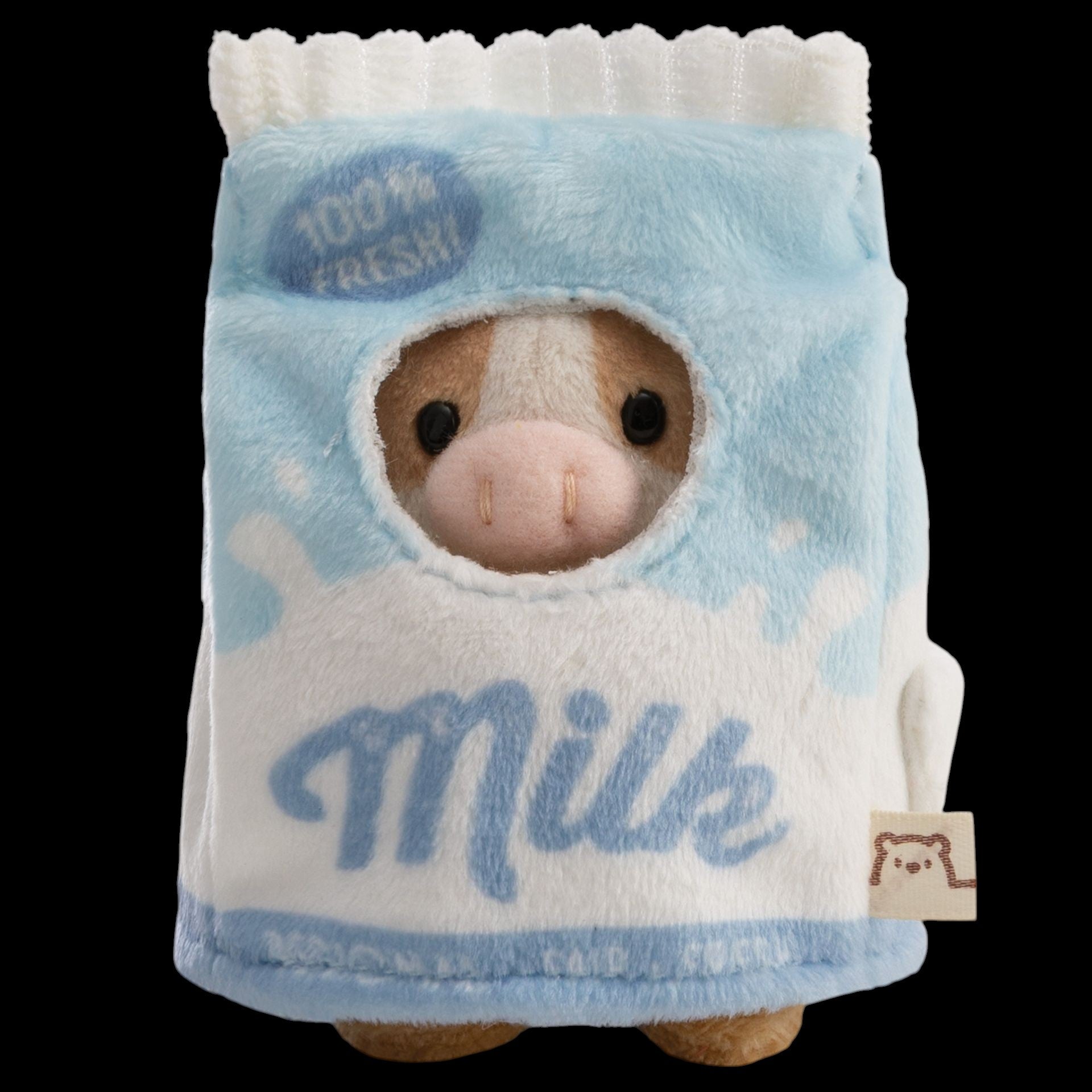 mymochi Kuh Moono mit Milchtüten-Kostüm - Frontansicht