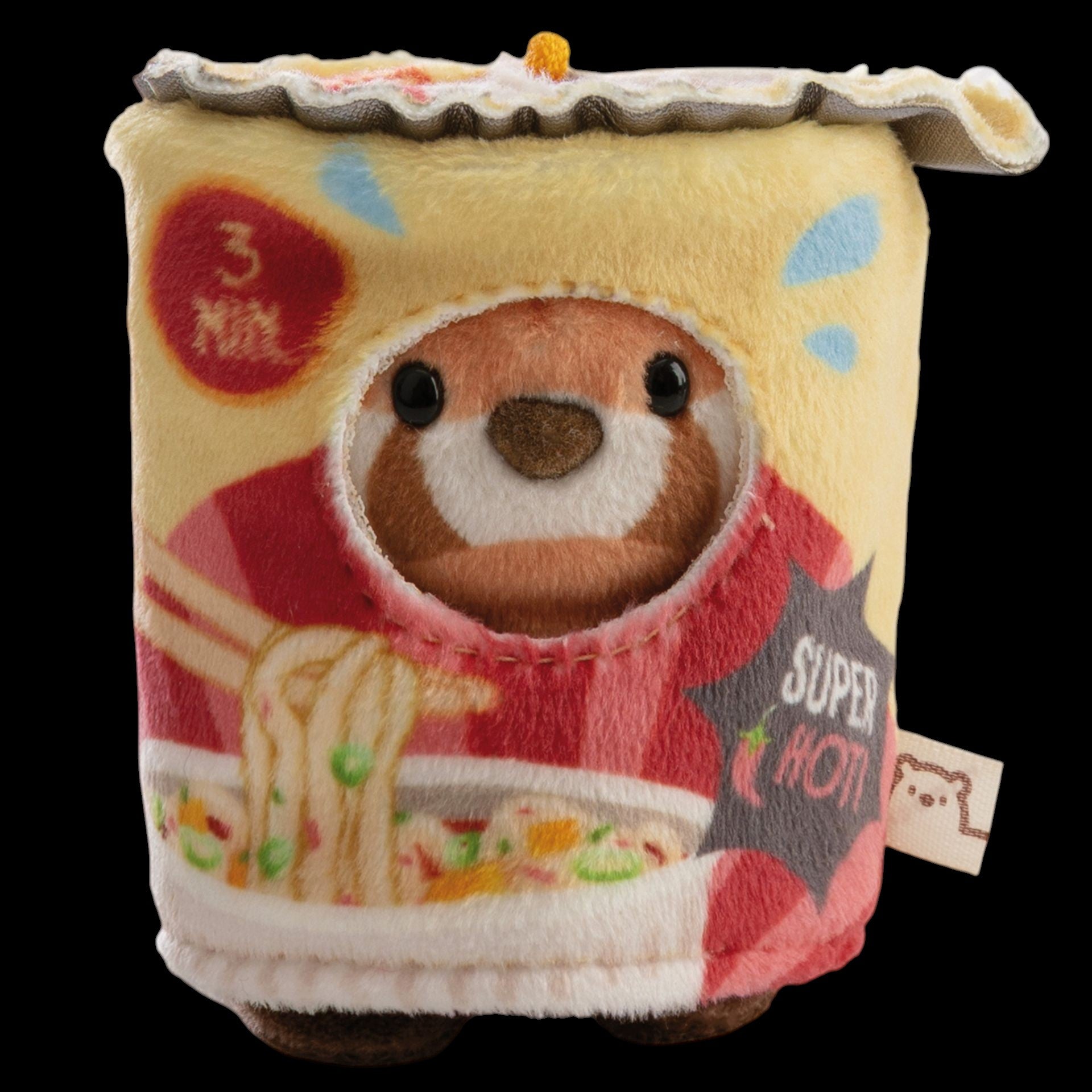 mymochi Roter Panda Akai – Frontansicht freigestellt mit Ramen-Becher-Kostüm