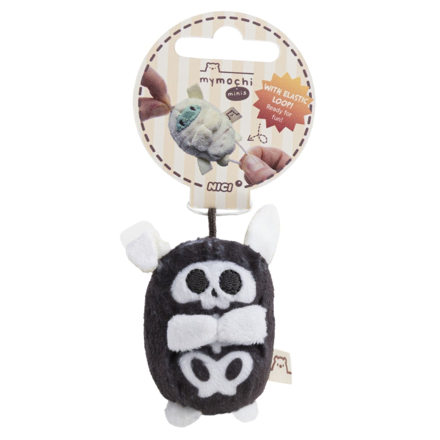 mymochi minis Hase Piboo Skelett – elastische Schlaufe Demo in Händen