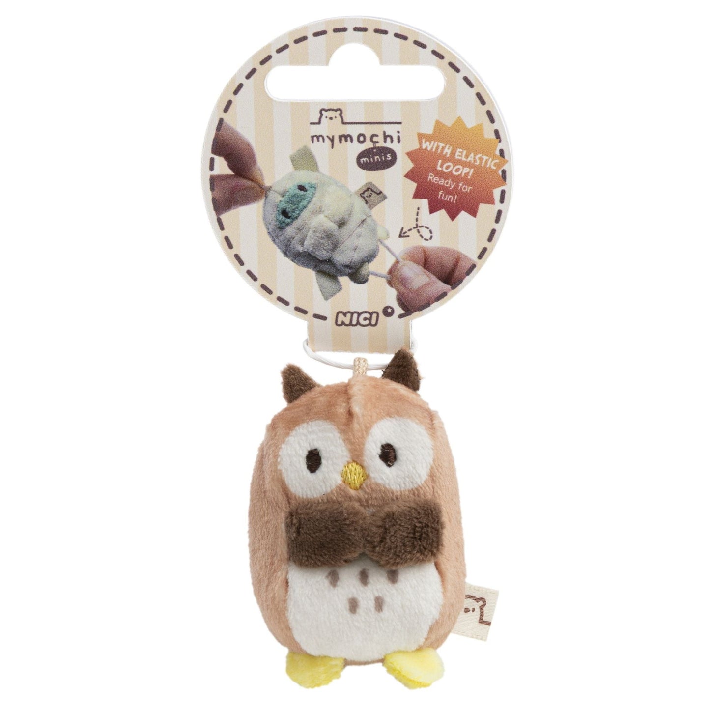 mymochi minis Eule Hoo – elastische Schlaufe Demo in Händen