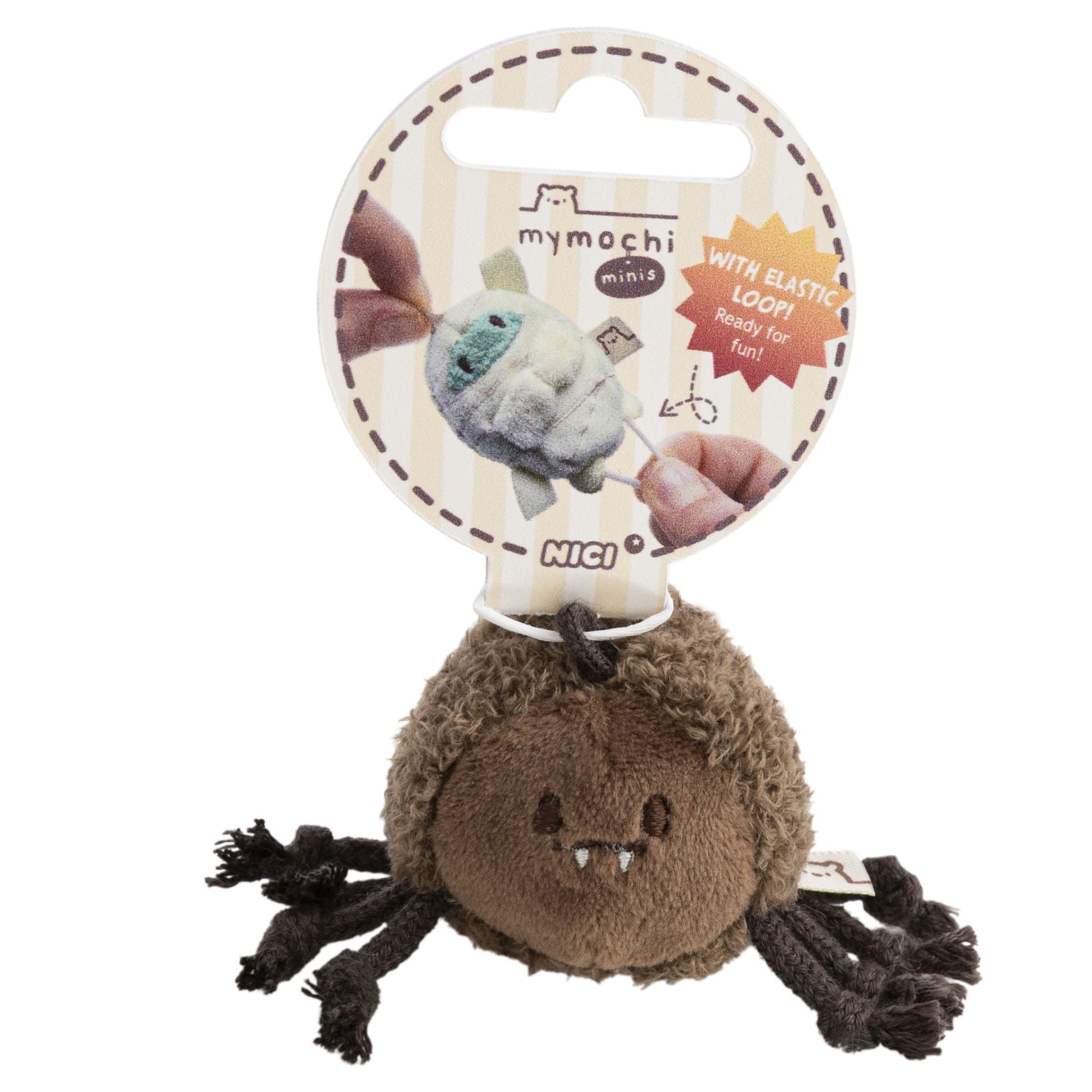 mymochi minis Spinne Ashi – elastische Schlaufe Demo in Händen
