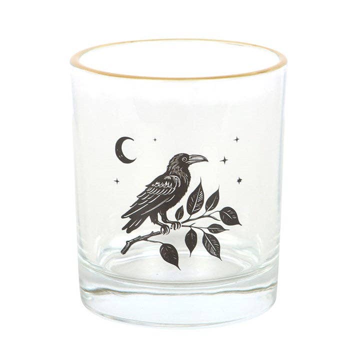 Gothic Trinkglas mit Rabenmotiv 350 ml